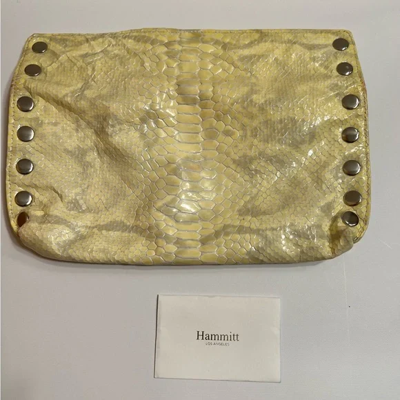 Rare!! Hammitt Reptile Patent Leather Clutch Bag
